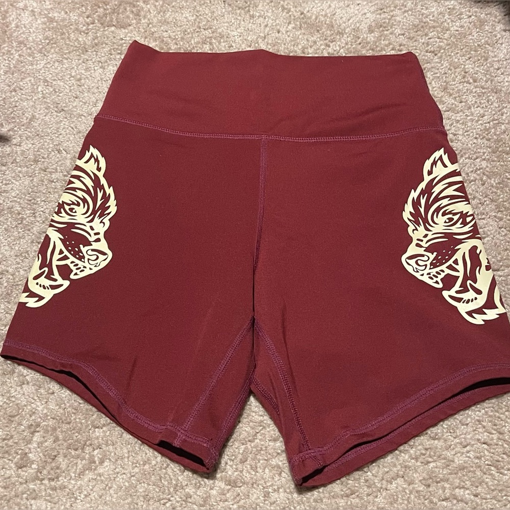 Women's Maroon Graphic Shorts
